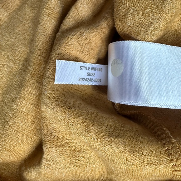 Madewell Gingham Knit Ruffle-Hem Top Yellow Mustard Plaid Peplum Size L - Picture 11 of 15